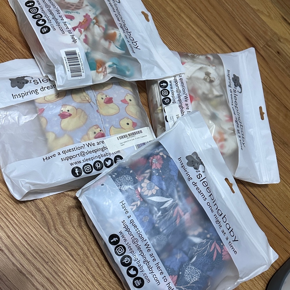 Sleeping Baby Kids Pajamas Sleep Sacks - Blue and White